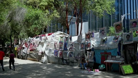 Photo Vigil Of The Missing Students From 2014 Iguala Mass Kidnapping On Stock Footage 197429837