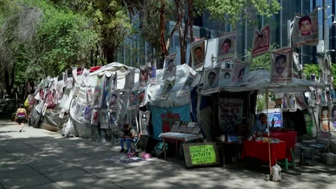 Photo Vigil Of The Missing Students From 2014 Iguala Mass Kidnapping On Stock Footage 197431920