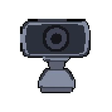 Photo web camera pixel art vector illustration Illustrazione stock