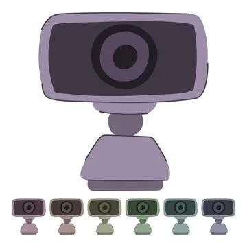 Photo web camera vector cartoon graphic 库存插图