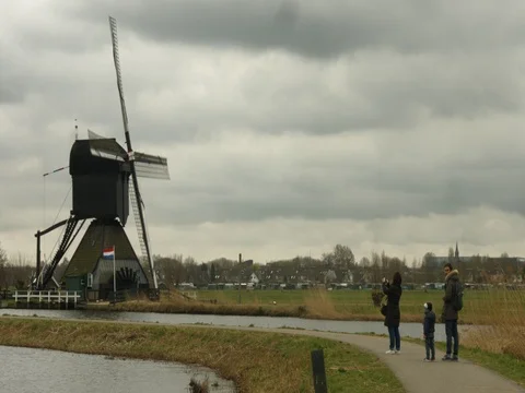 Photo with windmill Stock Footage 73778910
