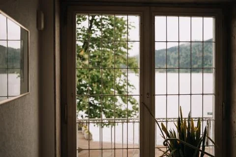 Photo of a window view from the inside Stock Photos