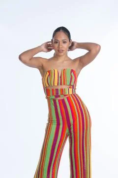 Photo of young model in studio on plain background Stock Photos