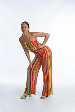Photo of young model in studio on plain background Stock Photos