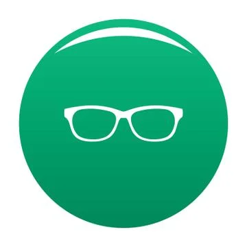Photochromic spectacles icon vector green Illustrazione stock