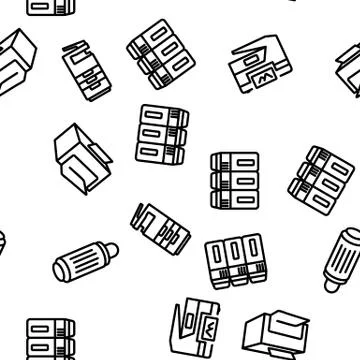 Photocopier Device Vector Seamless Pattern Stock Illustration