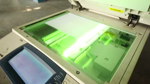 Photocopier light copy the document Stock Footage 46053468
