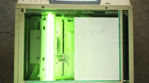 Photocopier light copy the document Stock Footage 46123153