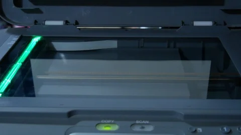 Photocopier light copy the document Stock Footage 101365444
