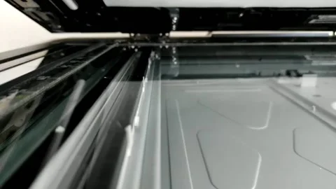 A photocopier machine light  Stock Footage 137226422