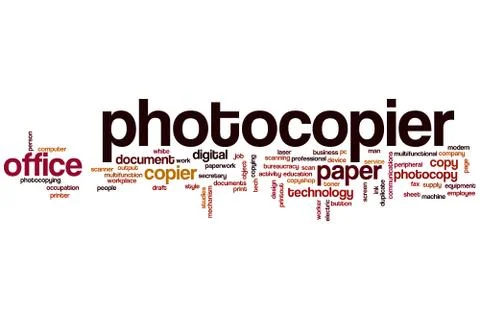 Photocopier word cloud 库存插图