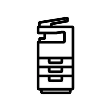 Photocopy machine technology icon vector outline illustration Stock Illustration