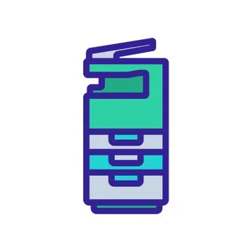 Photocopy machine technology icon vector outline illustration Stockillustratie