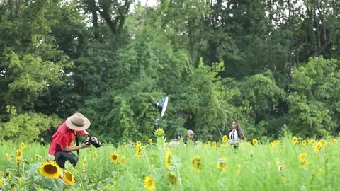 Photog at field Stock Footage 158389121