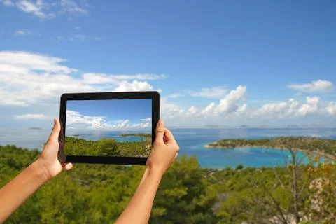 Photographed with tablet Stock Photos