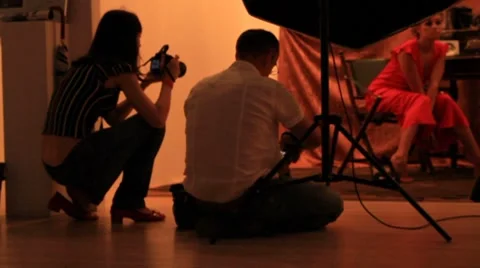 Photographer and model Stock Footage 7757539