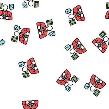 Photographer business vector seamless pattern 스톡 일러스트