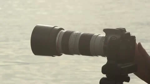 Photographer with camera Stock Footage 10864713