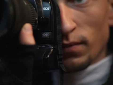 Photographer with a camera Stock Footage 35066371