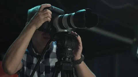 Photographer with camera. Stock Footage 99969252