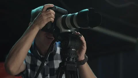 Photographer with camera. Stock Footage 99969324
