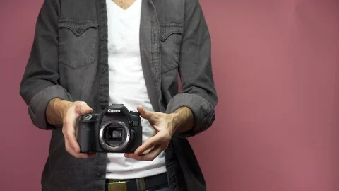 Photographer with camera Stock Footage 124821291