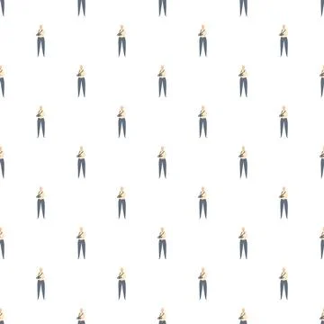 Photographer with camera illustration seamless pattern background Illustrazione stock