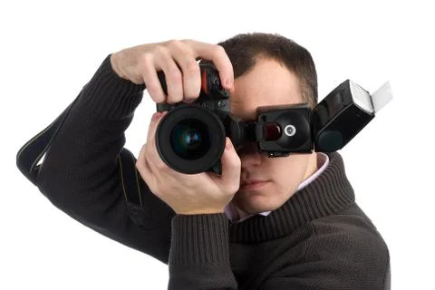 Photographer with camera Stock Photos