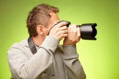 Photographer with camera Stock Photos