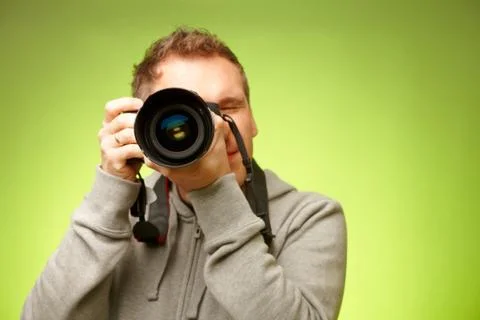 Photographer with camera Stock Photos