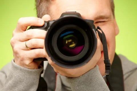 Photographer with camera Stock Photos