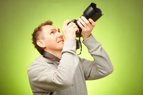Photographer with camera Stock Photos