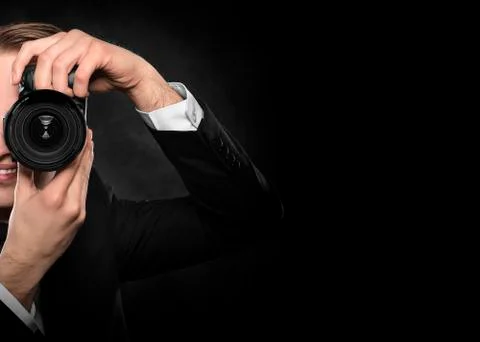 Photographer with camera. Stock Photos