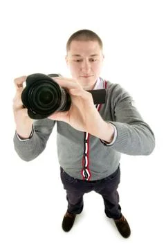Photographer with camera Stock Photos