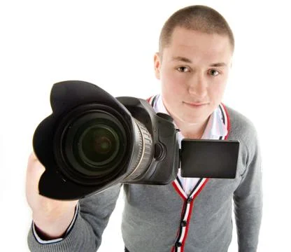 Photographer with camera Stock Photos