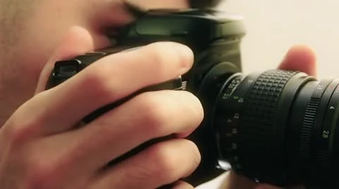Photographer DSLR shooting Stock Footage
