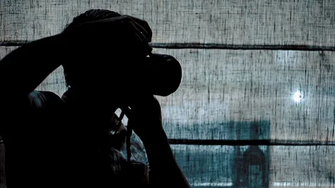 Photographer explains something to the model and takes a picture, close-up Stock Footage 105090414
