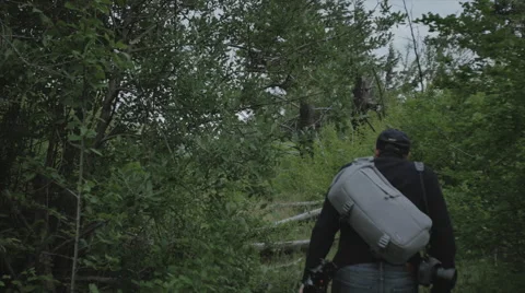 Photographer exploring landscape 2 Stock Footage 44350959