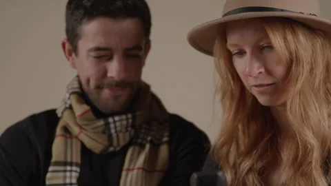 Photographer Holds Camera While Looking At Pics With Model Stock Footage 270396926