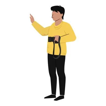 Photographer icon cartoon vector. Camera equipment 스톡 일러스트