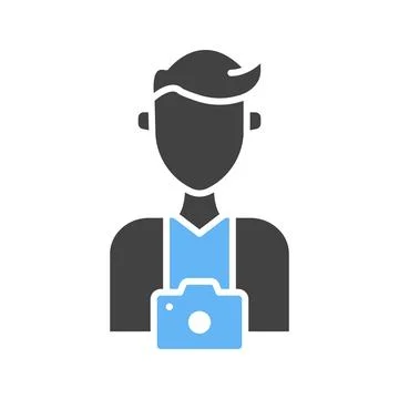 Photographer icon vector image. Stock Illustration