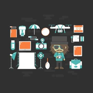 Photographer Stock Illustration