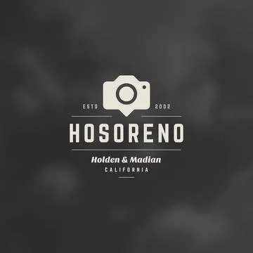 Photographer Logo Template. Vector Design Element Vintage Style for Logotype Stock Illustration