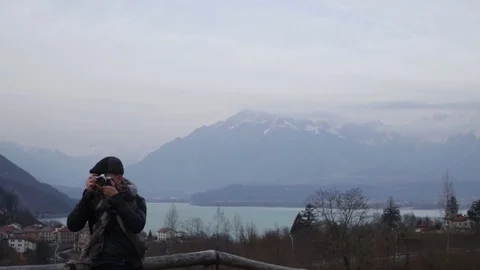 A photographer of nature Stock Footage 102679009