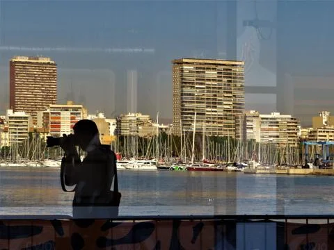 Photographer in a reflection Stock Photos
