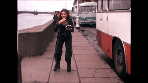 Photographer by the River Video stock 278399400