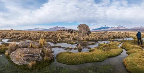 Photographer shoots volcanos of Bolivia Stock Photos