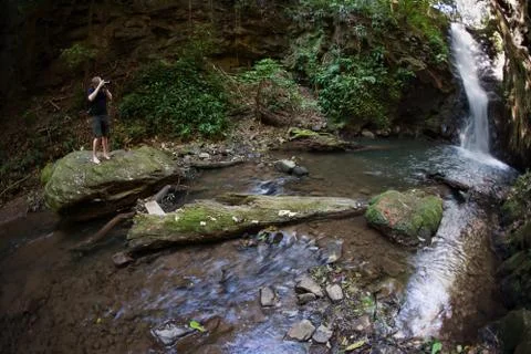 Photographer In Stream Stock Photos