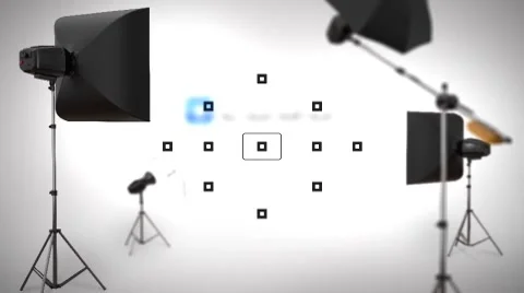 Photographer Studio Camera Zoom Photo Shot of Logo & Text Promo Intro Animation Stock After Effects