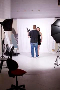 Photographer in the studio Stock Photos
